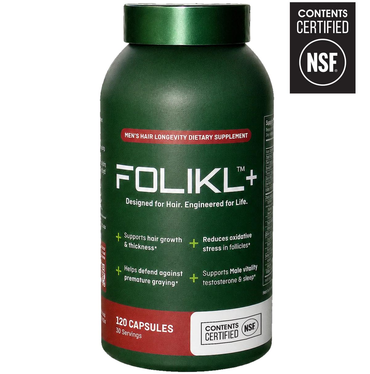 FOLIKL Men’s Hair Longevity Formula Earns Certification from NSF